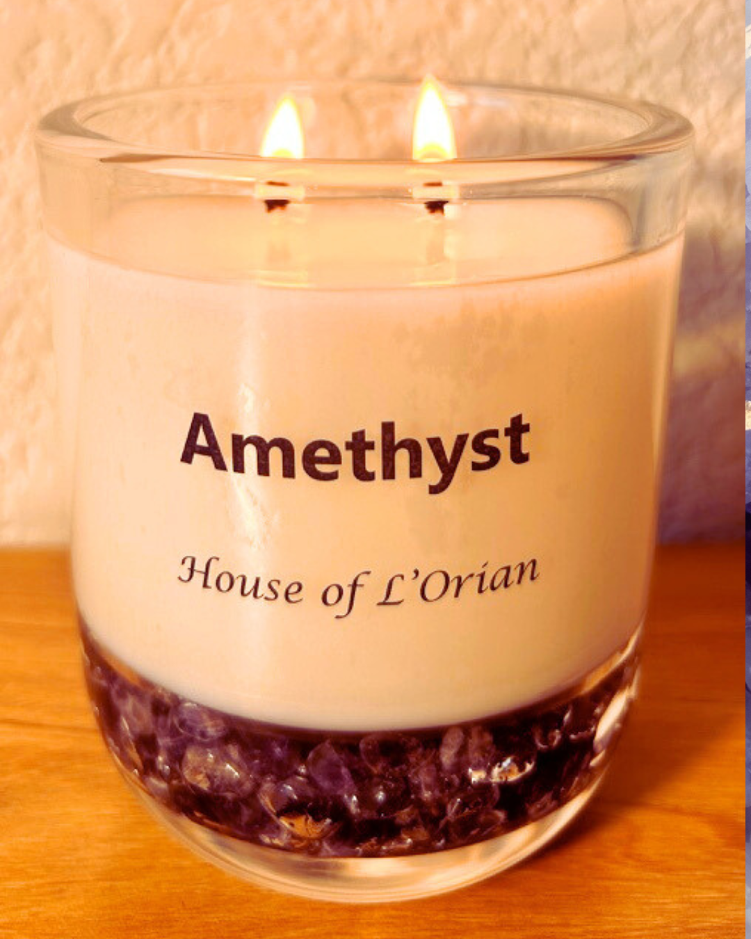 Amethyst Crystal Candle