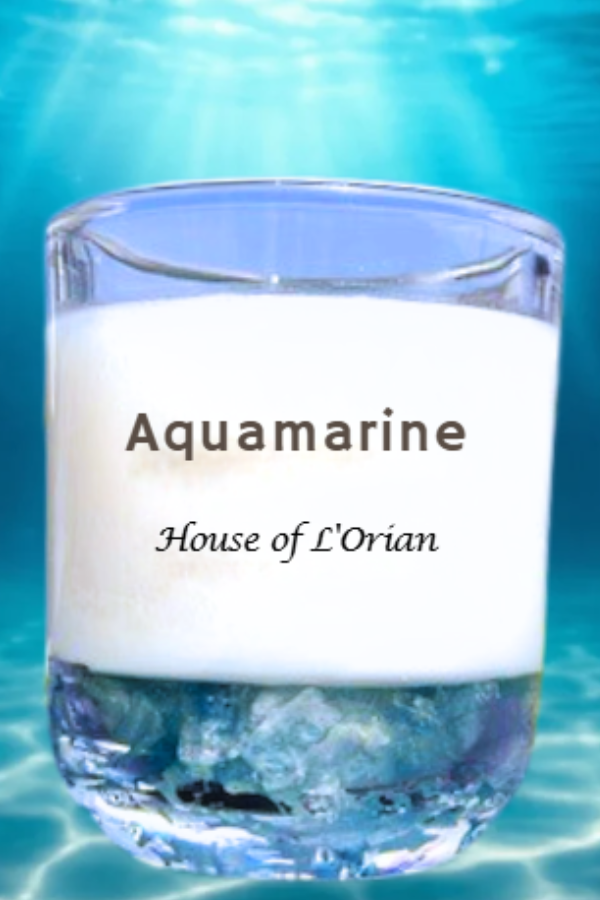 Aquamarine Crystal Candle