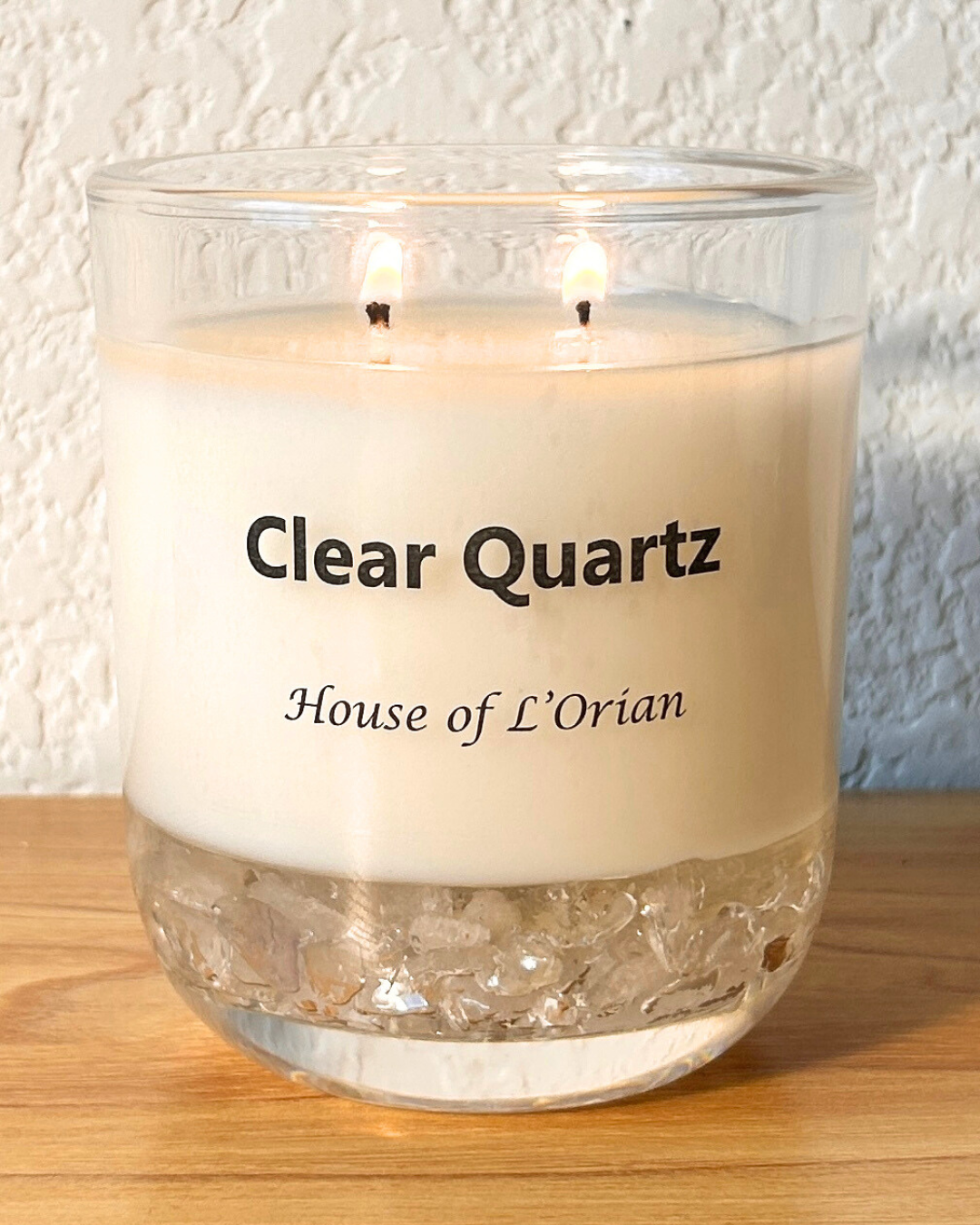 Clear Quartz Crystal Candle