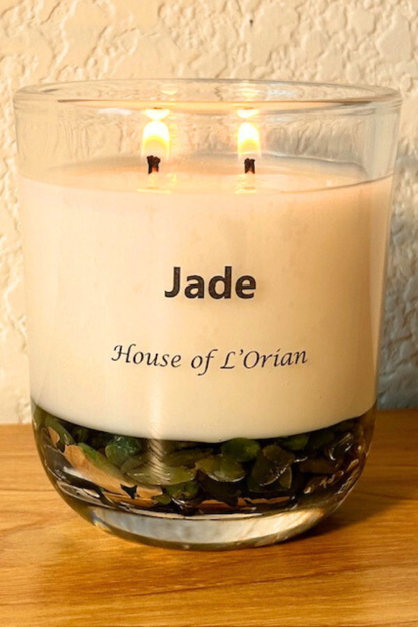 Jade Crystal Candle